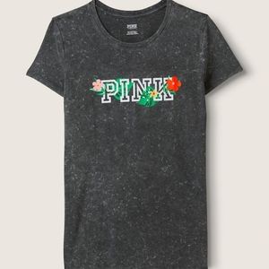 NWT PINK Logo Tee